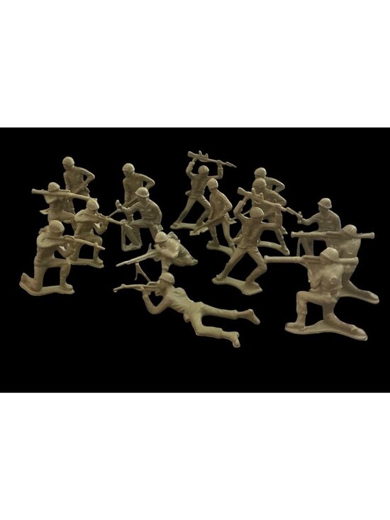 Tim-Mee Other - Vtg Tim-Mee Green Plastic Army Soldiers USA 16 Figures Assorted Poses